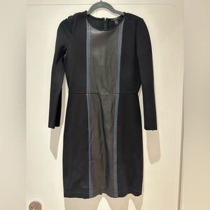 Jcrew Pencil Dress with leather panel